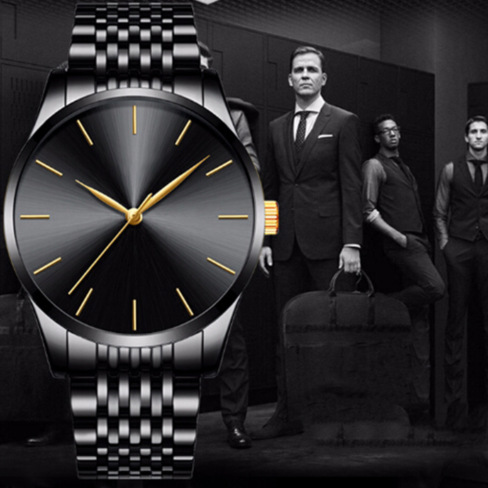 Stainless Steel Men Wrist Watc - Luxury Lifestyle Fashion 评论和价格